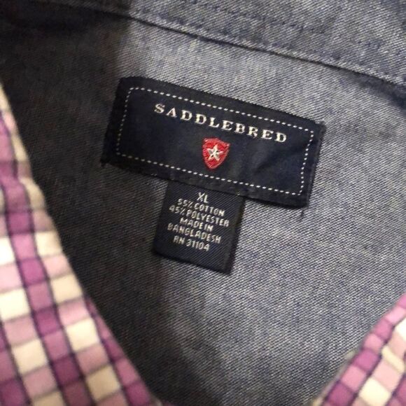 Saddlebred size XL new with tags button down - Picture 4 of 4